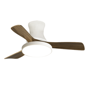 Lámpara de Techo Plana de Madera de 56 Pulgadas con 3 Aspas, Ventilador Integrado con LED y Control Remoto - Lámpara de Ventilador para Restaurante - Product Image 6