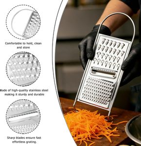 ที่ขูดผักอเนกประสงค์สแตนเลสสำหรับครัว เครื่องหั่นผัก เครื่องขูดชีส - Product Image 4