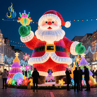 Große, maßgefertigte, wasserdichte Weihnachtsmann-Seidenlaterne für Stadtlaternenfeste und öffentliche Plätze