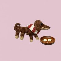 Fabrication DIY de chiens teckel adorables avec de jolies oreilles en crochet à la main, jouet pour enfants, mini chien tricoté pour la décoration de la maison, cadeaux