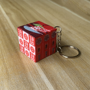 Cá Nhân Quảng Cáo Tùy Chỉnh In Ấn Logo Mini Đồ Chơi 30Mm 3X3 Nhựa Xoay Tốc Độ Câu Đố Vuông Ma Thuật Cube Keychain - Product Image 2