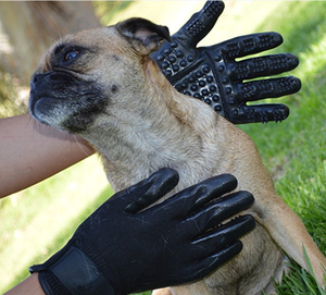 Horshi Stock Guantes de aseo de caballos de gran tamaño Manoplas diarias para eliminar <span class=keywords><strong>el</strong></span> pelo de mascotas para <span class=keywords><strong>baño</strong></span> suave Deshedding Masaje Caballos Gatos Perro - Product Image 5