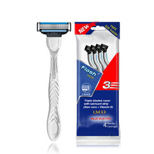Di alta qualità Flash usa e getta rasoio LM33 tripla lama con striscia lubrificante per la cura personale degli uomini rasatura - Product Image 5