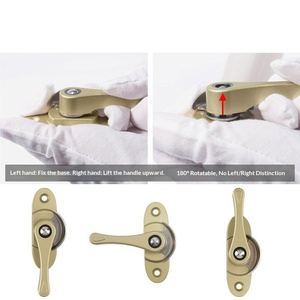 Juego de Candados Universales de Acero Inoxidable y Aleación de Zinc con Instalación de Tornillos para Ventanas Corredizas y Cierres de Gancho para Puertas - Product Image 4