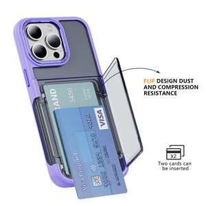 Custodia Trasparente Pieghevole con Porta Carte per <span class=keywords><strong>iPhone</strong></span> 15 <span class=keywords><strong>Pro</strong></span> 16E 17 Air 14 Plus <span class=keywords><strong>13</strong></span> 12 Mini 11 <span class=keywords><strong>Pro</strong></span> Max, Cover Antiurto con Funzione Portafoglio e Supporto - Product Image 4