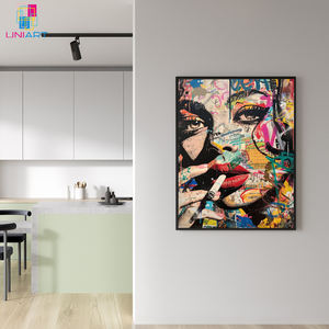 UNIART Moderne Graffiti Beauté Portrait Art Affiches et Gravures Peintures <span class=keywords><strong>sur</strong></span> <span class=keywords><strong>Toile</strong></span> Mur Art Photos pour Salon décor - Product Image 4