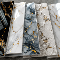 Panneau mural en PVC flexible effet marbre, moderne, pour décoration intérieure, imperméable et ignifuge, fabriqué en Chine