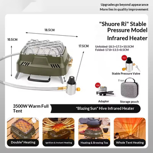 Réchaud à gaz portable pour le camping avec tuyau de gaz allongé, brûleur de cuisson pliable pour la randonnée, le trekking et les pique-niques - Product Image 6