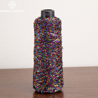 Multicolor Lurex Centipede Yarn Glass Feather Fancy Yarn Non Elastic Polyester Metallic Yarn for Knitting Scarf Craft Decoration