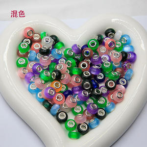 Cuentas Redondas Acrílicas Macroporosas Bicolor Arcoíris para Bisutería DIY - Material para Pulseras, Bolsos y Cadenas, Estilo Dulce Multicolor - Product Image 6