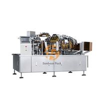 Machine d'emballage rotative sous vide automatique de type table d'emballage d'emballages en plastique de levure de café sous vide
