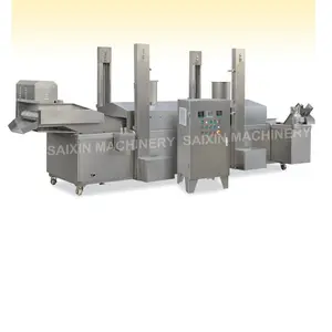 Automatic continuous fried snack machine supplier chips deep fryer kettle gas potato chips frying machine