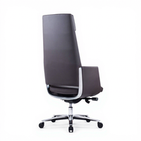 Fauteuil de Direction Moderne en Cuir, Chaise de Bureau Pivotante à Cadre Métallique avec Accoudoirs Réglables, Grande Chaise d'Ordinateur pour Conférence, Vente en Gros