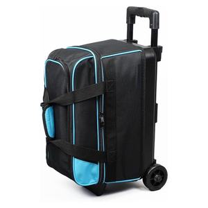 Brunswick, plusieurs sacs de bowling à roulettes pratiques avec une section spacieuse pour les chaussures, deux boules dans un sac de bowling rétro - Product Image 1