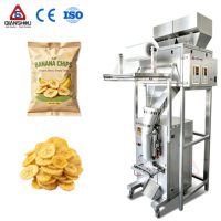 Machine d'emballage entièrement automatique verticale à double tête pour chips de banane et snacks granulés