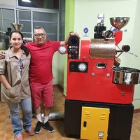 Santoker R3 tostador de café eléctrico de acero al carbono de doble pared 3kg, máquinas tostadoras de café con Software artesanal