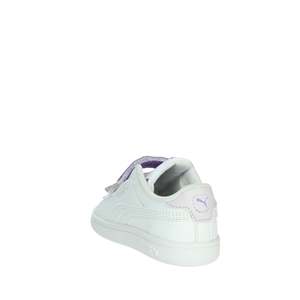 Zapatillas Puma para Niña Blancas y Moradas con Cierre de Velcro, Calzado Casual - Product Image 2