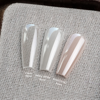 Poudre à ongles chromée YOKEFELLOW GleamTap Cushion Glass Chrome 0,5g-GT211 Effet Donut Glacé Poudre de nacre Moonlight Décoration pour nail art