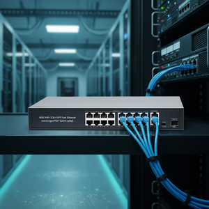 10/100/1000Mbps 16+2+1 Ports Unmanaged Gigabit Ethernet <b>PoE</b> <b>Switch</b> 802.3Af/At Built-in Power Supply VLAN Support 100/250m - Product Image 4