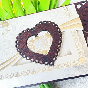 Tarjetas de Felicitación Creativas de Papel Estilo Europeo de Alta Gama, Invitaciones de Boda Personalizadas con Estampado Dorado e Impresión Tipográfica - Product Image 5
