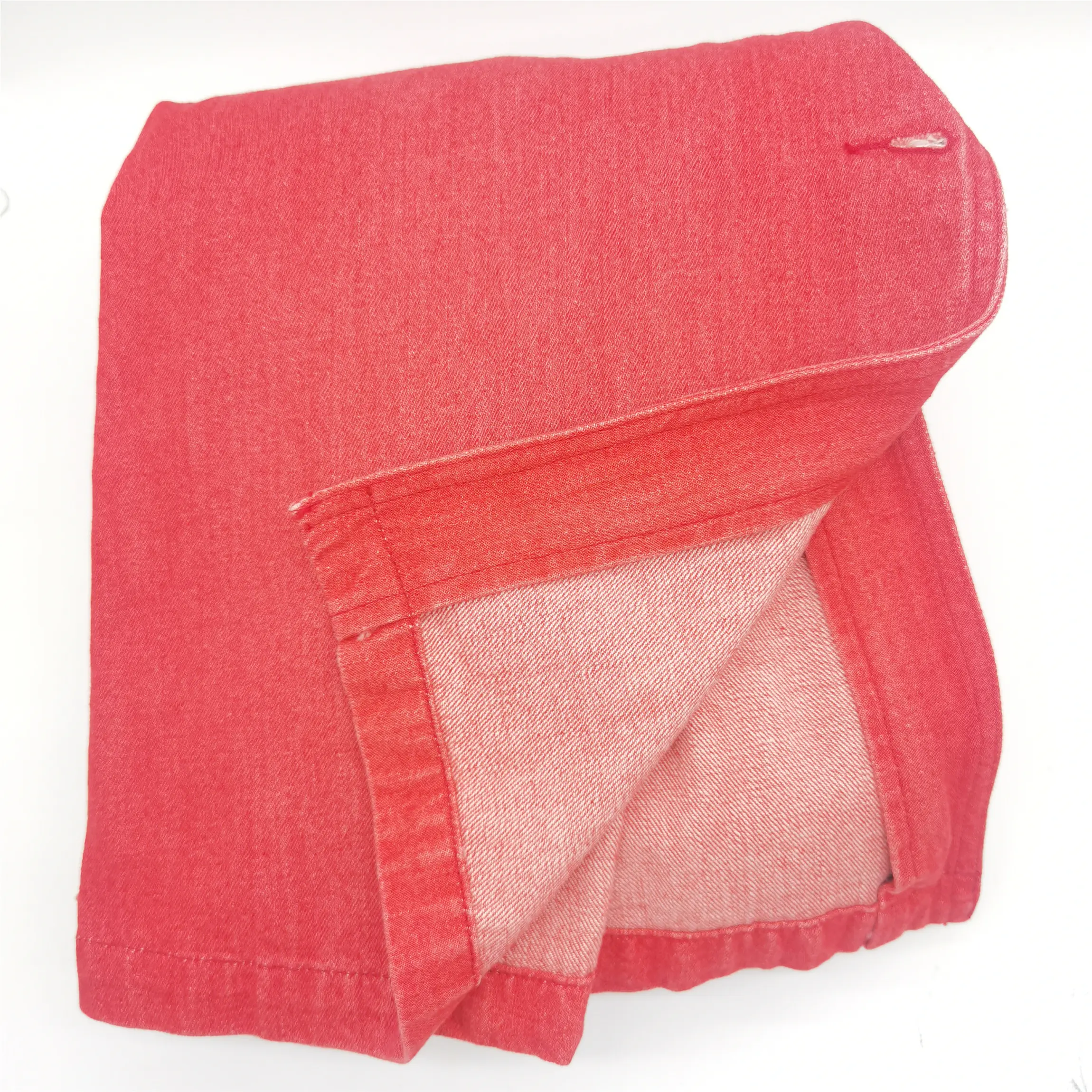 Bán Hot Red Color 100% Cotton Denim Vải Cho Áo Và Quần Jean