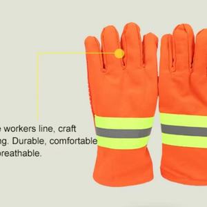Guantes de Seguridad Profesionales para Rescate en Incendios AmpsafeX, de Algodón Naranja, Resistentes al Fuego, Protección Contra Altas Temperaturas, Antideslizantes, para Emergencias - Product Image 4