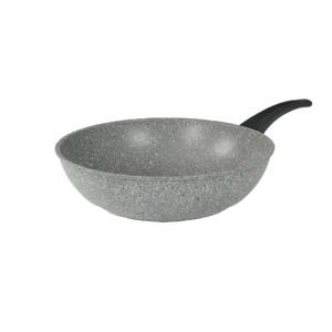 Wok antiadhésif pour sauté, ustensiles de cuisine italiens en granit, compatible induction, ustensiles de cuisine et casseroles d'exportation, poignées en bakélite, Pentole Induzione - Product Image 1