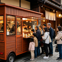 Camions de restauration rapide personnalisables, camions de fruits et de café, et véhicules commerciaux multifonctionnels sont disponibles pour les zones touristiques.