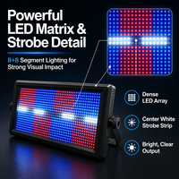 Projecteur stroboscopique LED HAT 8+8, boîtier en plastique, lumière matricielle LED contrôlée par DMX512, pour scène professionnelle, discothèque, vente en gros
