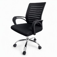 Chaise de bureau ergonomique pivotante professionnelle en maille noire respirante avec fonctions de confort, chaise de bureau exécutive pour ordinateur