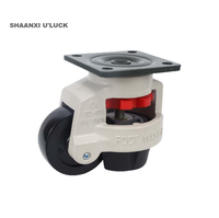 Roulettes robustes en nylon avec pied rétractable et tige de nivellement Fuma Casters GD40S GD60S GD80S GD100S Capacité de charge 500 kg