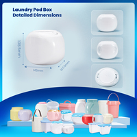 Capsules de lessive biodégradables écologiques jetables prêtes à l'exportation, couleurs de film personnalisées pour vêtements, tailles d'emballage assorties, marque privée