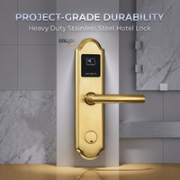 Serrure de porte d'hôtel électronique durable en acier inoxydable 304 avec stockage de données sur carte mémoire RFID