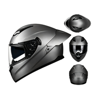 Casque de moto intégral certifié 3C et DOT, coque ABS+PC, double visière, toutes saisons, pour la course sur route, pour hommes et femmes