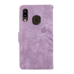 Para Samsung <span class=keywords><strong>A20</strong></span> magnético a prueba de golpes Delgado mariposa orquídea patrón tarjeta ranura cartera bolsa Flip TPU PU funda de teléfono para Samsung <span class=keywords><strong>A30</strong></span> - Product Image 4