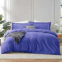 Ensemble de literie en coton 100% - 300 fils - Couleur personnalisée - Couleur unie moderne - Housse de couette écologique - Ensemble de linge de lit