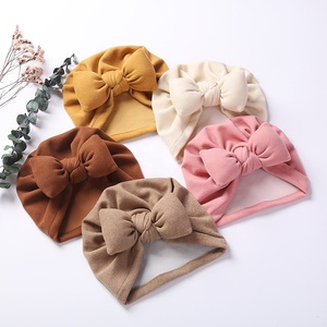 Gorros de turbante con lazo para bebé, gorro transpirable para niño pequeño, gorro para niñas de 0 a 12 meses - Product Image 2