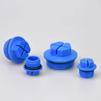 Bouchon fileté en plastique moulé par injection avec joint torique à tête hexagonale et capuchon d'étanchéité à fente croisée pour pompes hydrauliques et vannes