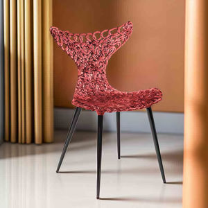 批发现代奢华闪光优雅冰堆叠光纤餐椅亚克力水晶透明家庭办公活动婚礼 - Product Image 3