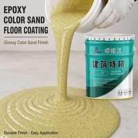 Peinture époxy bicomposante auto-nivelante à base de sable de quartz coloré, revêtement de sol inodore et résistant à l'usure pour garage de stationnement