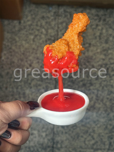 Fausses coupelles à sauce, modèles de fruits simulés et de sauces au poulet, accessoires de présentation alimentaire, pour photographie, avec effet de gouttelettes, pour la publicité, durables - Product Image 6