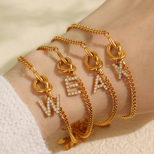 Phụ Nữ Mới Của Thép Không Gỉ 18K Vàng Mạ Hợp Thời Trang 26-Thư Bangle - Product Image 5