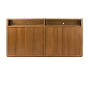 Mueble de Almacenamiento con Puerta Corredera para Sala de Estar, Diseño Moderno y Minimalista, Muebles de Madera de Teca Africana para Uso en el Hogar y Hoteles - Product Image 3