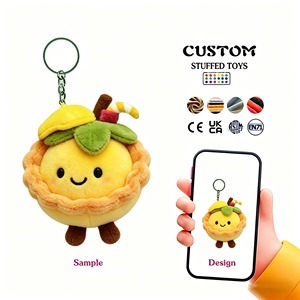 Portachiavi Personalizzati a Forma di Torta Gialla Imbottiti in Cotone PP, Servizi OEM/ODM Disponibili per Portachiavi Peluche Personalizzati - Product Image 3