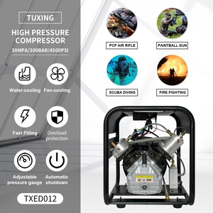 TUXING Schnellfüllender ≤9L Lufttank mit Autostopp 30mpa 4500psi 300bar Doppelzylinder Tauch- und Jagd-PCP-Luftkompressor für Paintball - Product Image 2