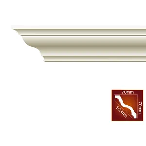 Nhà Cung Cấp Bán Trực Tiếp Polyurethane Trần Cornice Đúc Thiết Kế Phổ Biến Dải Trang Trí PU Đồng Bằng Cornice