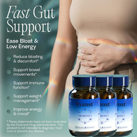 Complément probiotique de haute qualité à marque privée, favorisant la digestion et soutenant la santé intestinale, en capsules.