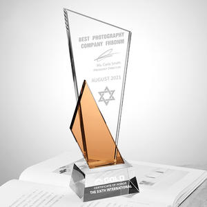 कस्टम क्रिस्टल ट्रॉफी के लिए नया डिजाइन सस्ता पुरस्कार - Product Image 1