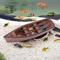 Lame d'aviron en bois massif, style méditerranéen, faite à la main, pièce unique, décoration de voilier pour flottation à court terme sur l'eau