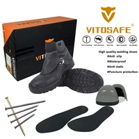 VITOSAFE Chaussures de sécurité pour la construction, antidérapantes et vibrantes, en acier S3, équipement de protection pour l'automne